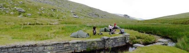 The newbies camp in the middle of the Snowdonia national park