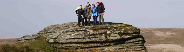 Group One atop one of the north moor tors.